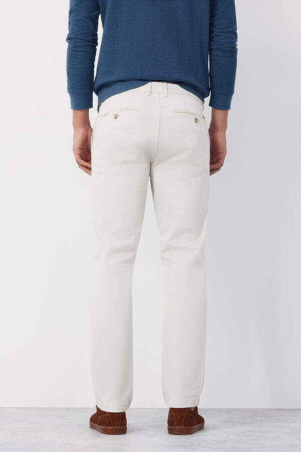Cortefiel Slim fit chinos Ivory