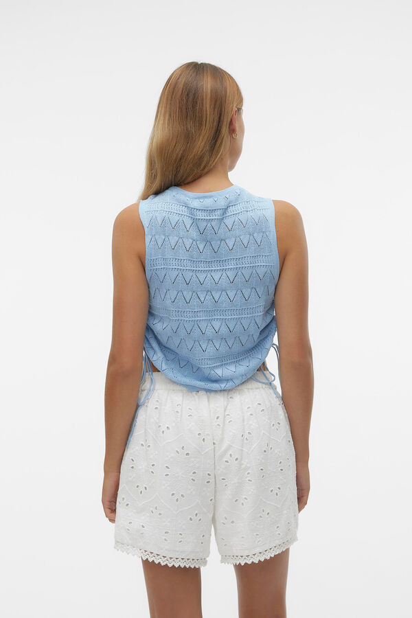 Cortefiel Jersey-knit sleeveless top  Blue