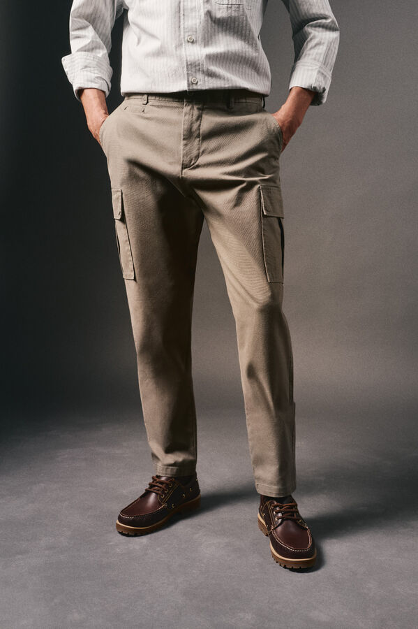 OOTO Calças cargo slim fit Verde