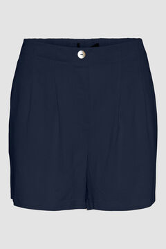 Cortefiel Linen shorts Navy