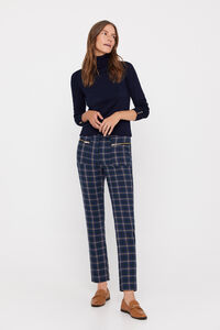 Cortefiel Double layer trousers Printed green