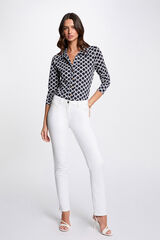 Morgan Cal&ccedil;a reta Branco