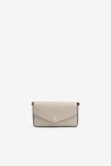 Cortefiel Plain crossbody bag Beige