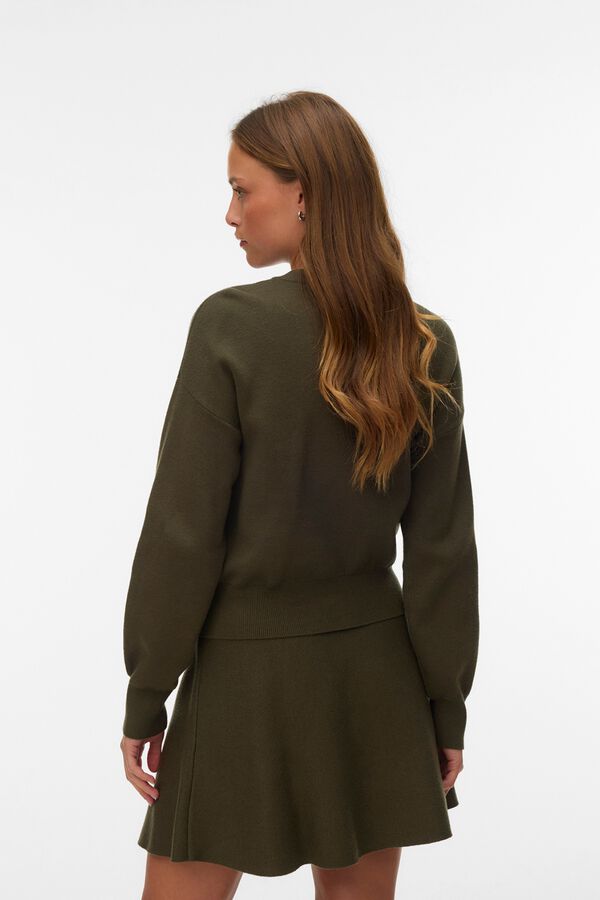 Vero Moda Casaco com bot&otilde;es prateados Verde