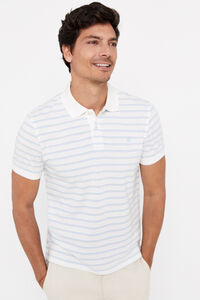 Cortefiel Striped polo shirt White