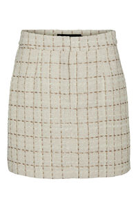 Cortefiel Short tweed skirt Grey