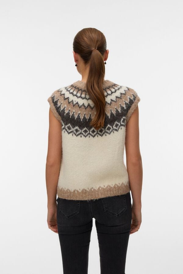 Vero Moda Greca knit gilet Beige