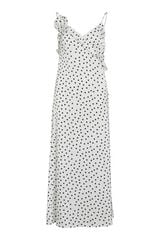 Vila Vestido midi bolinhas Branco