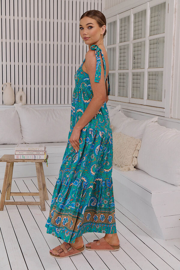 Jaase Vestido largo estampado Marley Azul