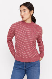 Cortefiel Diagonal stripes jumper Pink