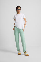 Silbon Calça cargo jeans Verde