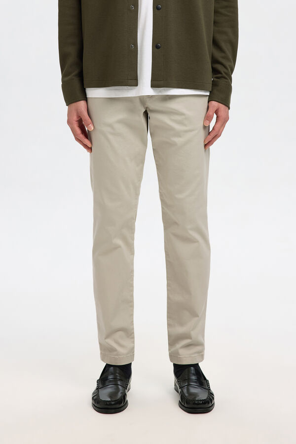 Selected Men's slim fit chinos Beige