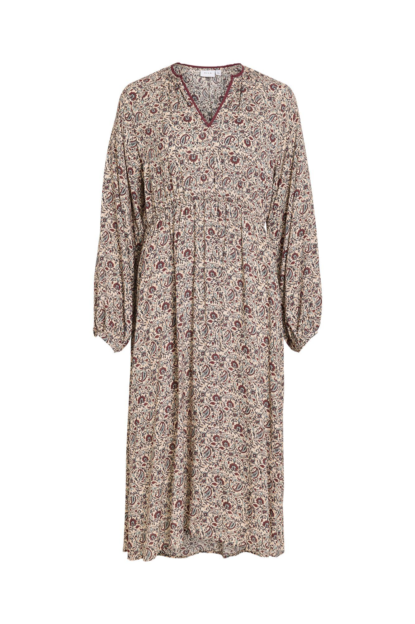 Vila Vestido midi estampado caxemira