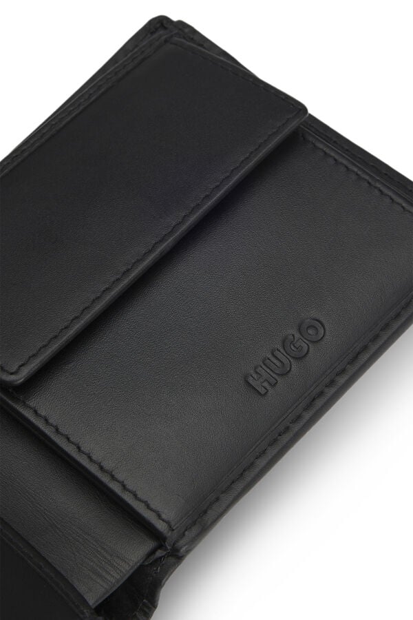 HUGO Carteira pele Preto