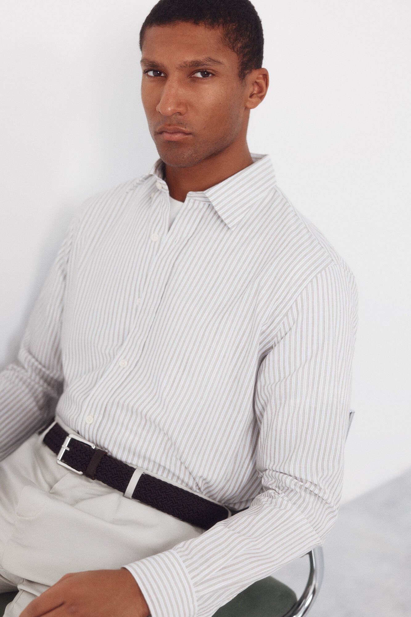 Cortefiel Poplin striped shirt