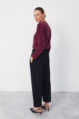 Cortefiel Chenille t-shirt Purple