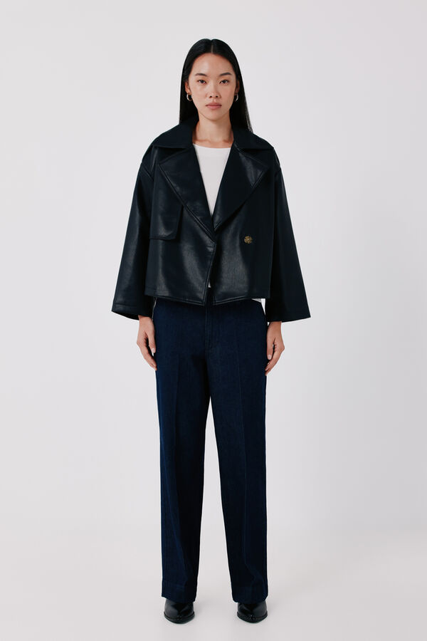 Cortefiel Straight formal jeans Blue
