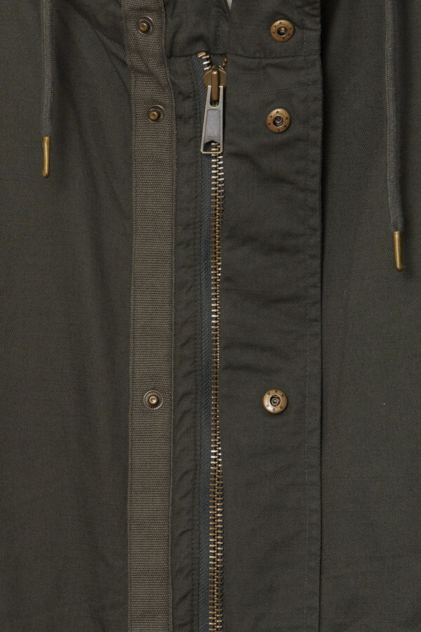 Silbon Parka clasica borreguito verde Verde
