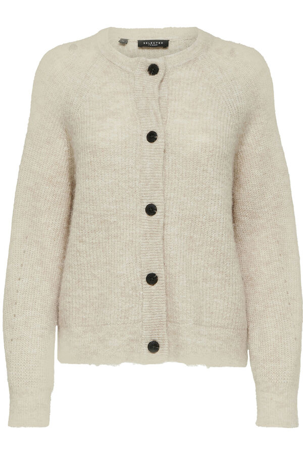 Selected Femme Cárdigan lana y alpaca. Gris