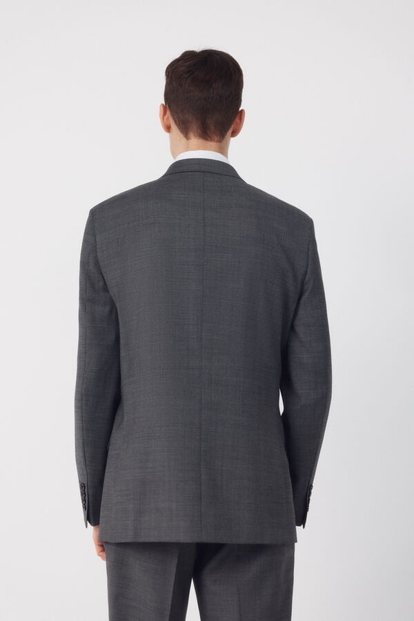 Cortefiel Blazer dynamic gray structure Dark grey