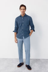 Cortefiel Regular fit chinos Blue