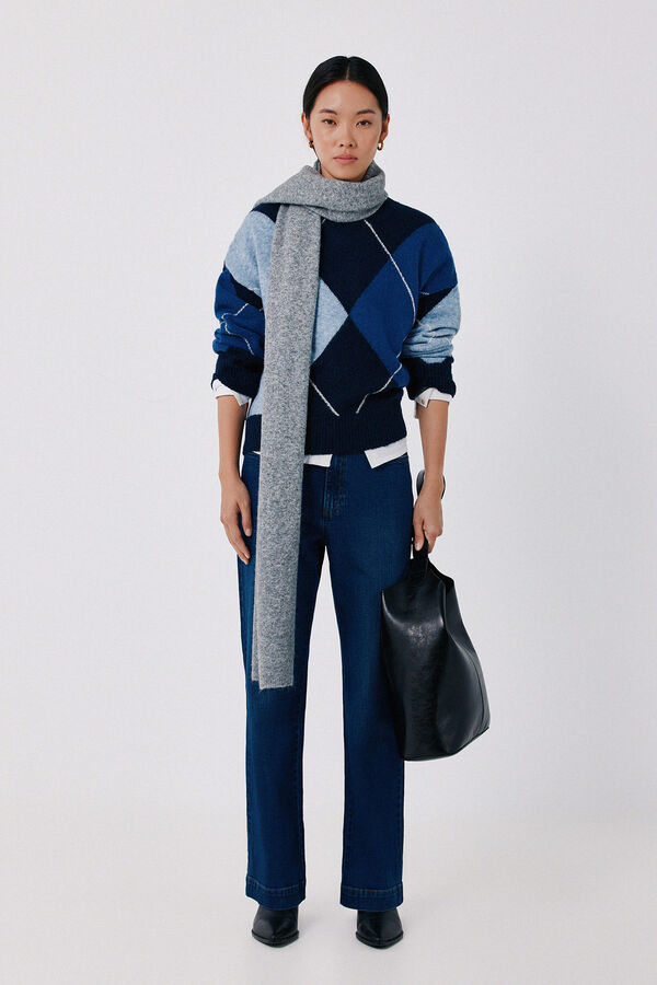 Cortefiel Soft diamond knit jumper Multicolour