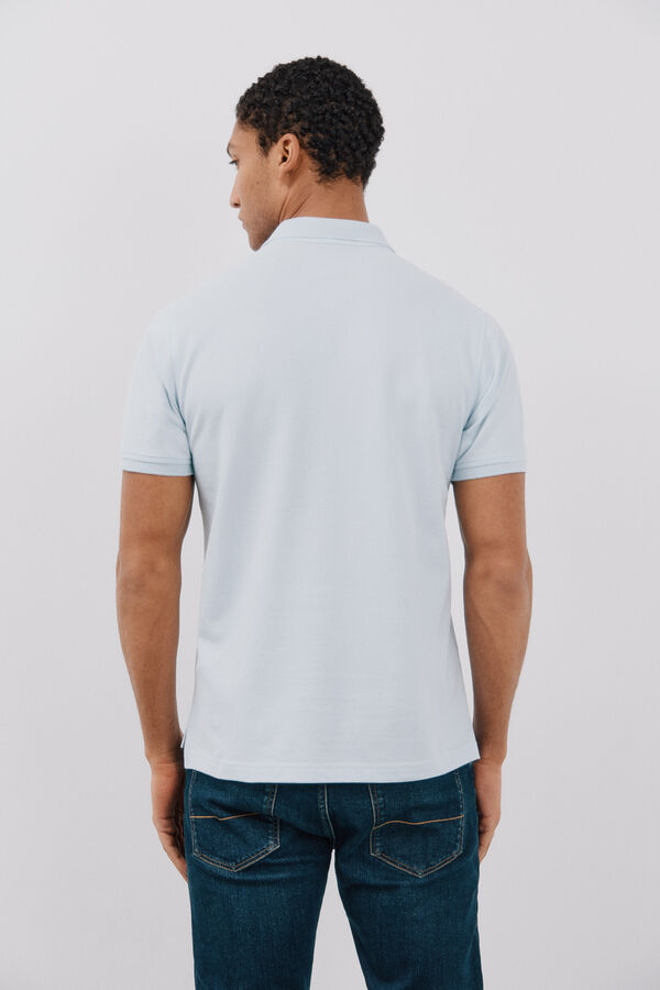 Cortefiel Basic piqué polo shirt Blue