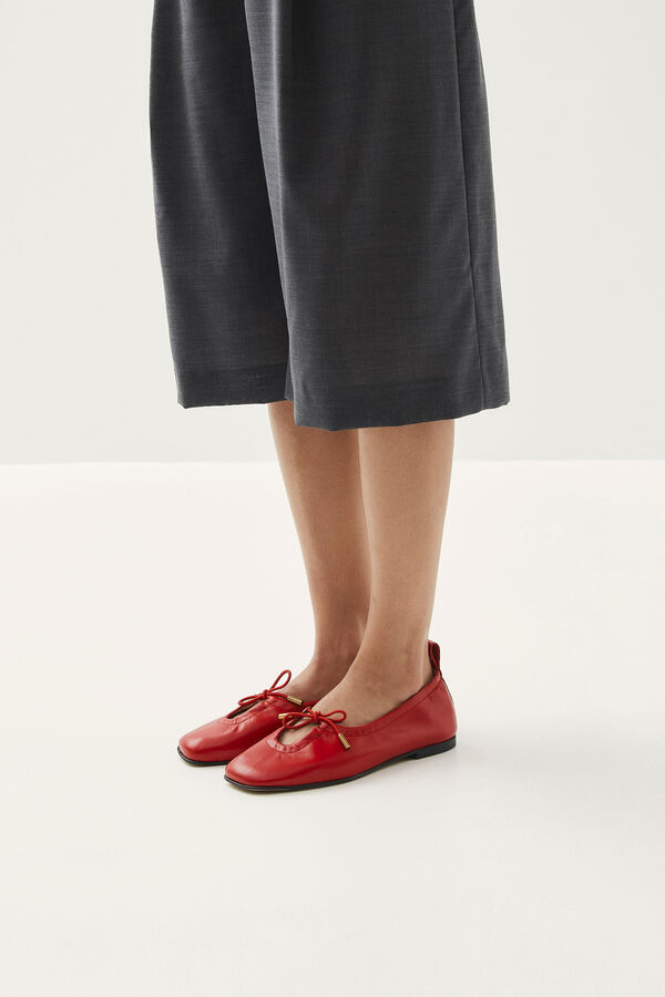 Alohas Sabrinas de couro Rosalind Vermelho