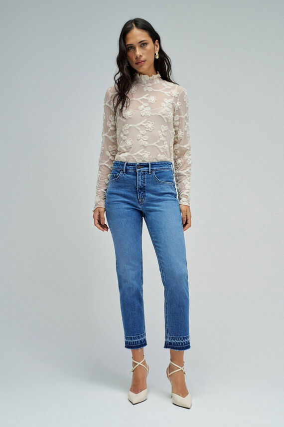 Vaqueros faith push in cropped slim