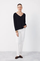 Cortefiel V-neck jumper Black