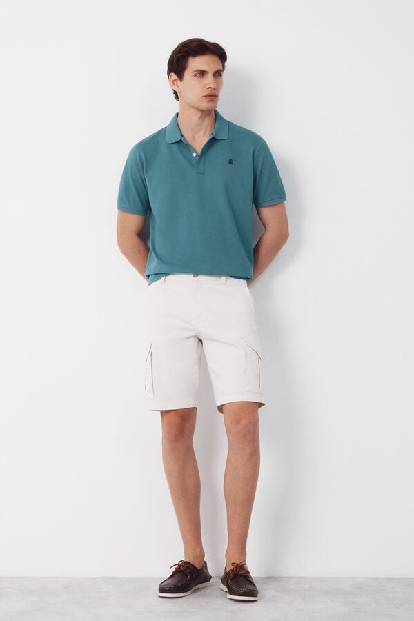 Cortefiel Cargo Bermuda shorts Ivory
