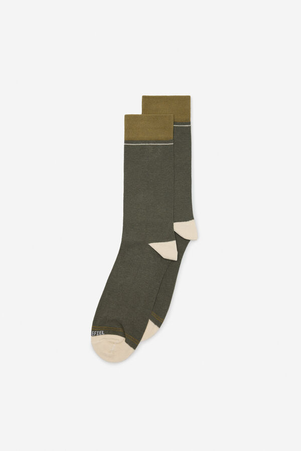 Cortefiel Plain socks Kaki