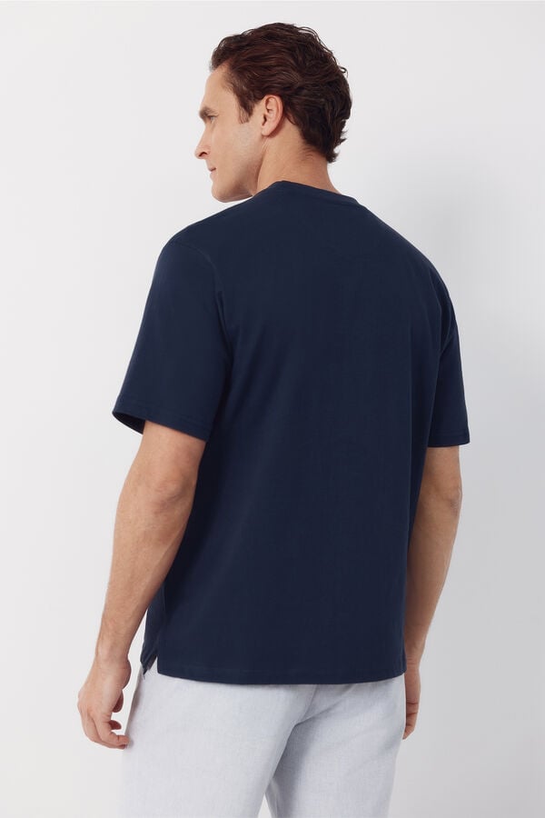 Cortefiel Plain T-shirt Navy