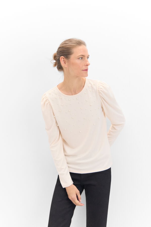 Cortefiel Pearl T-shirt Ivory