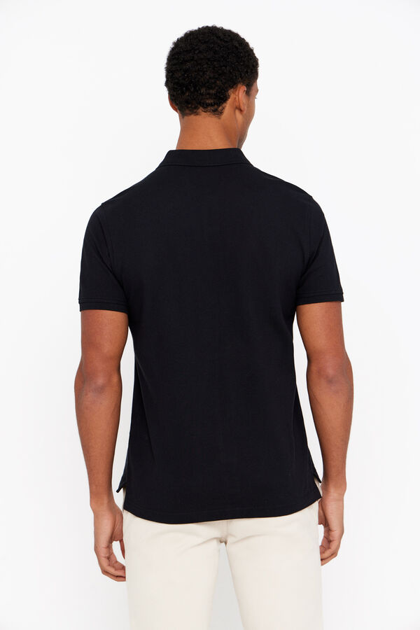 Cortefiel Essential polo shirt Black