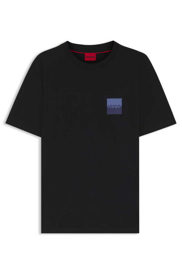 HUGO T-shirt de manga curta Preto