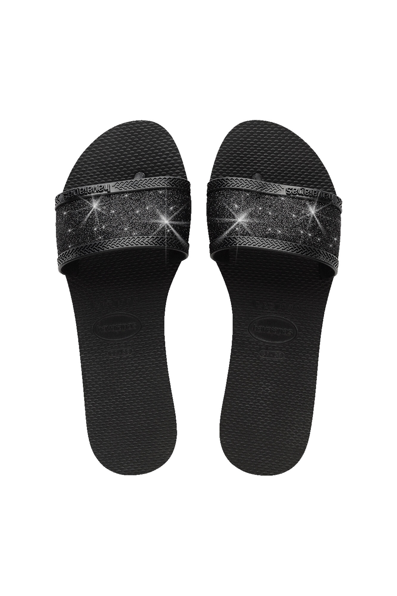 Havaianas glitter black discount
