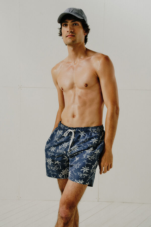 Gant Fato de banho estampado Azul