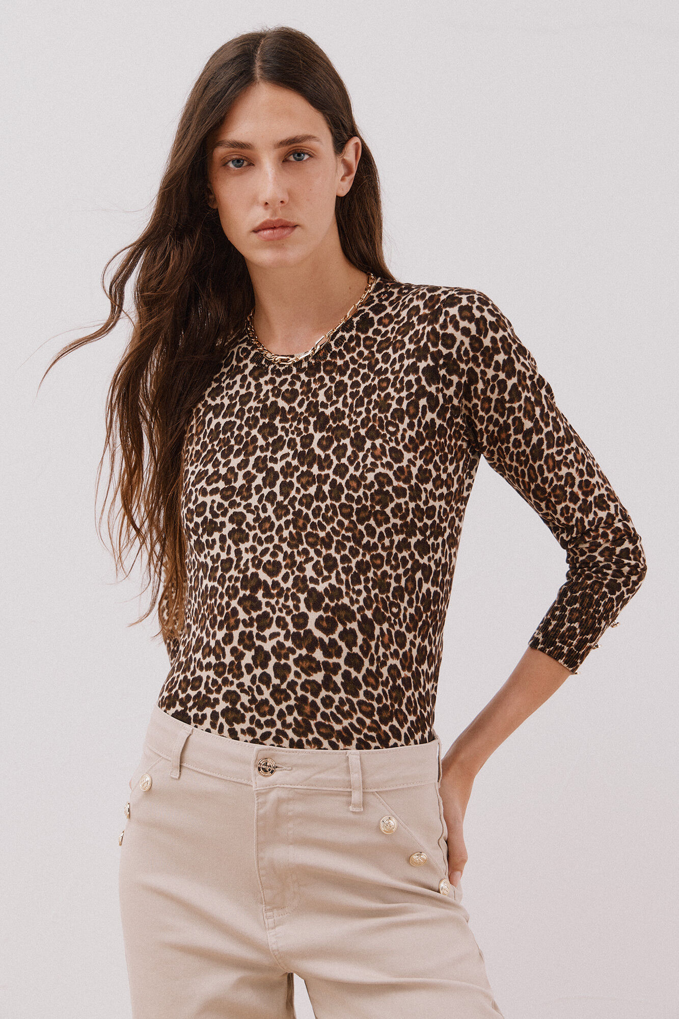 Cortefiel Camisola malha estampada