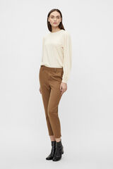 Cortefiel Straight trousers Brown