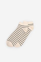 Cortefiel Short striped socks Ivory