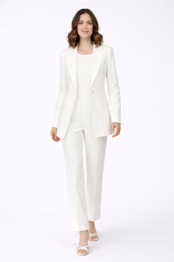 Vila Americana blazer abotonada Blanco