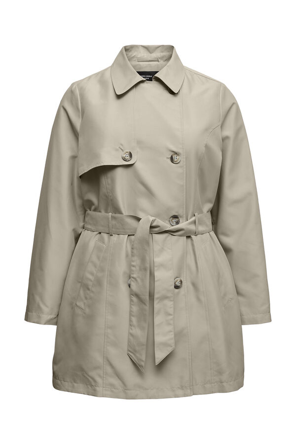 Vero Moda Curve Gabardina curta tamanhos grandes Tostado