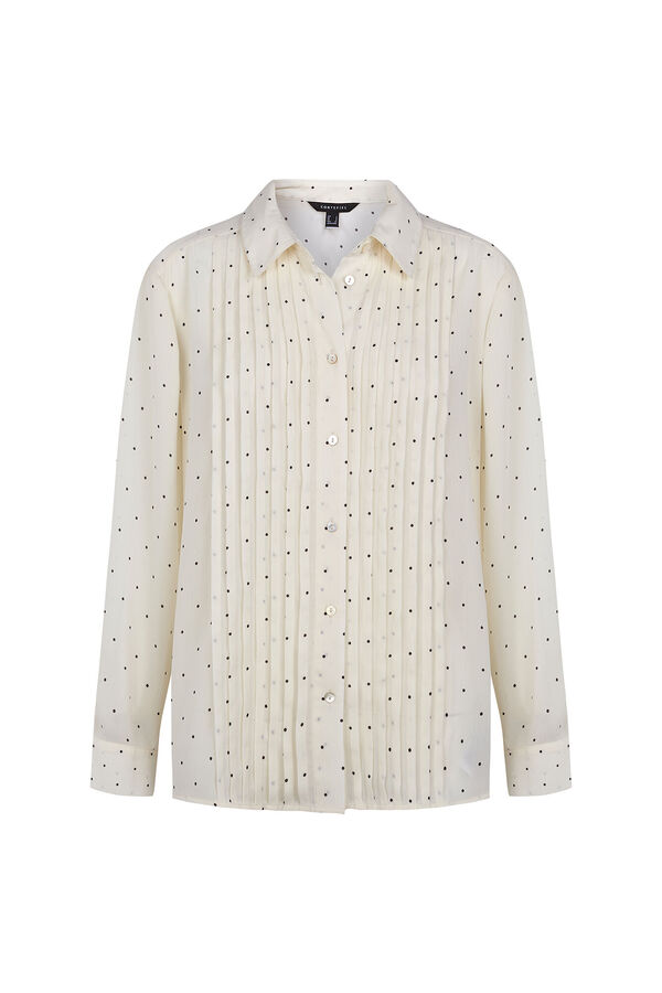 Cortefiel Plaid printed shirt Printed white