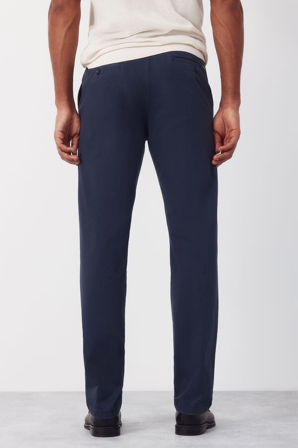 Cortefiel Regular fit chinos Navy