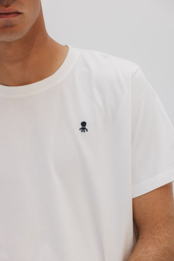 elPulpo T-shirt com logo bordado Branco