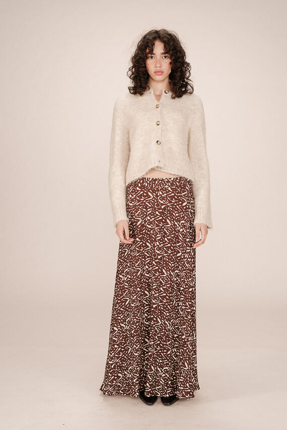 Falda larga estampada