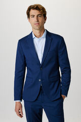 Selected Americana de traje Slim Fit confeccionada con materiales reciclados. Azul
