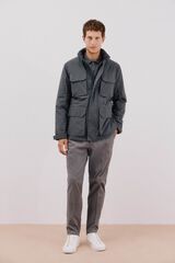 Cortefiel Technical jacket with 4 pockets Grey