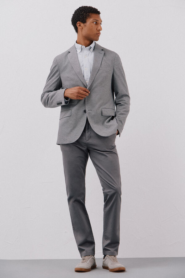Cortefiel Blazer de malha  Cinzento